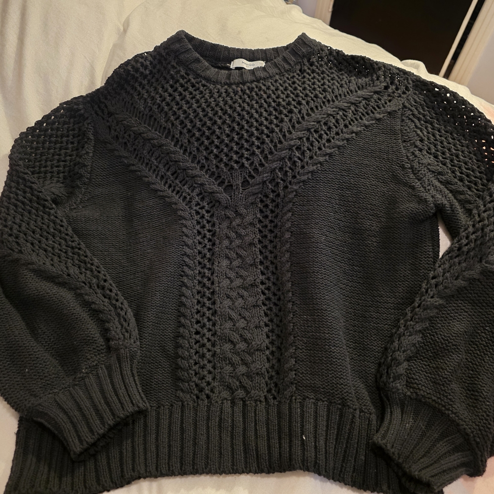 Mango Charcoal Knit Sweater